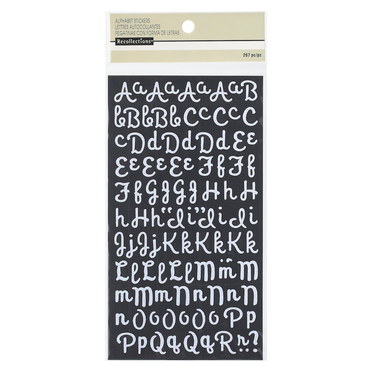12 Pack: Glitter Script Alphabet Stickers by Recollections™
